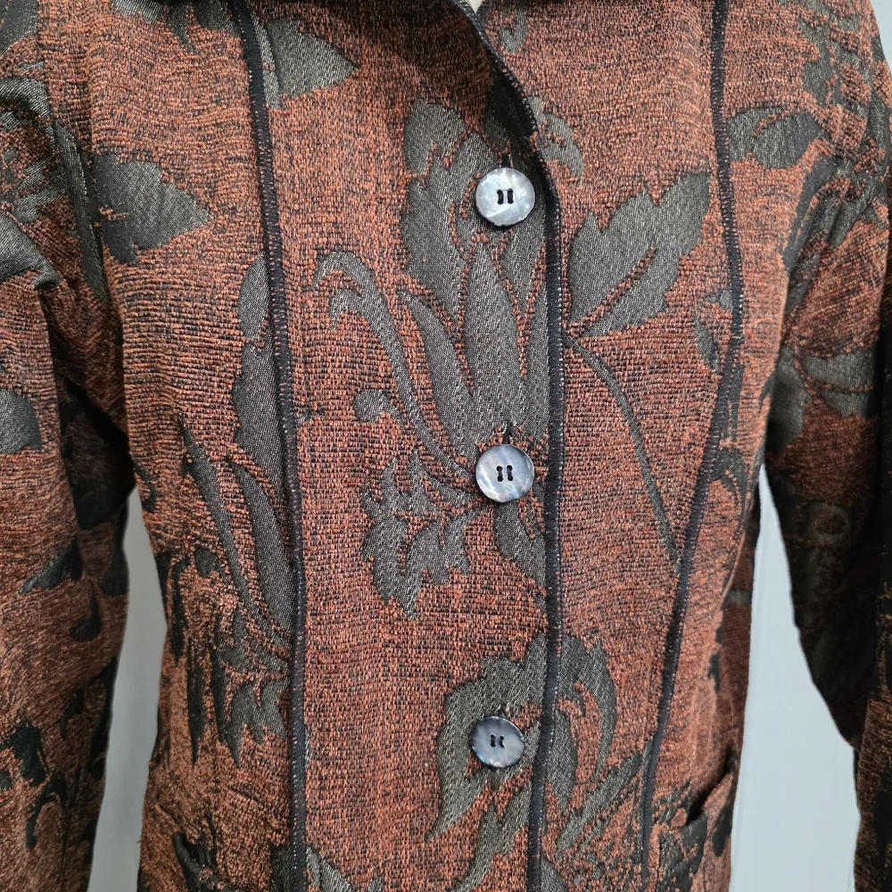 Parsley & Sage Tapestry Reversible Boho Art Blazer Jacket - Picture 4 of 14